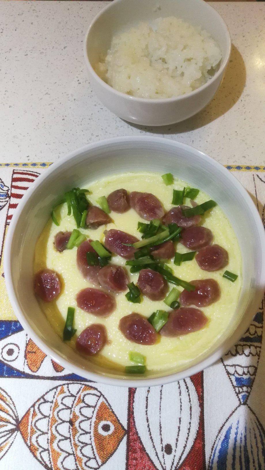 腊肠蒸蛋