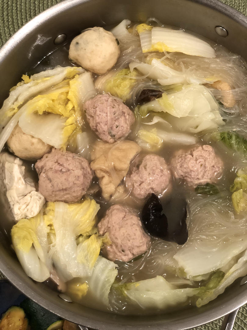 白菜猪肉丸子汤