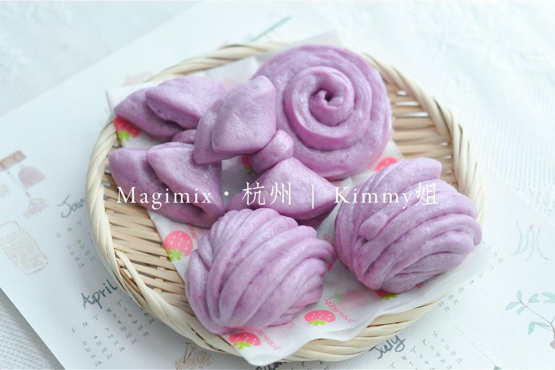 紫薯花式馒头