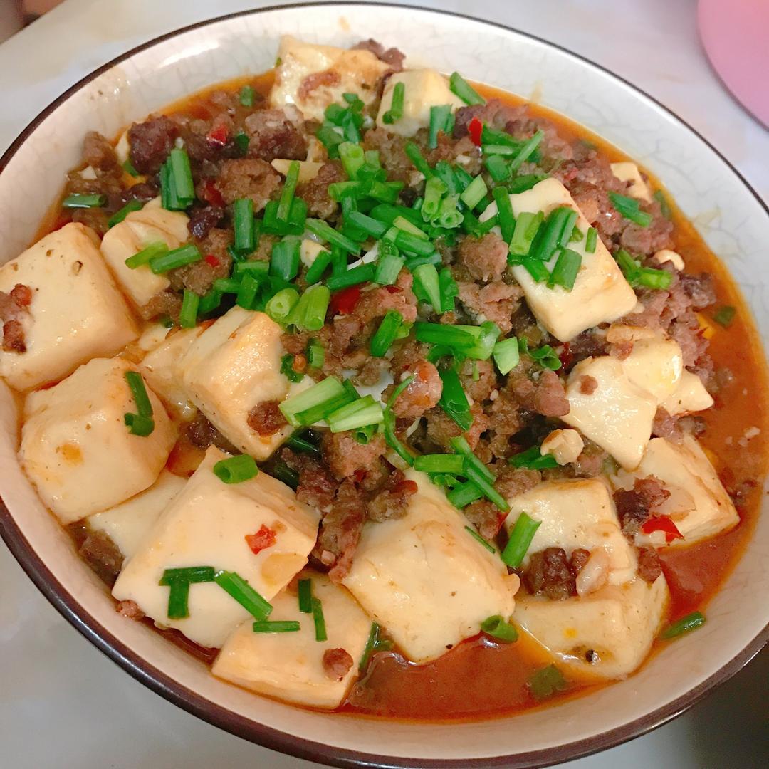 家常红烧肉末豆腐
