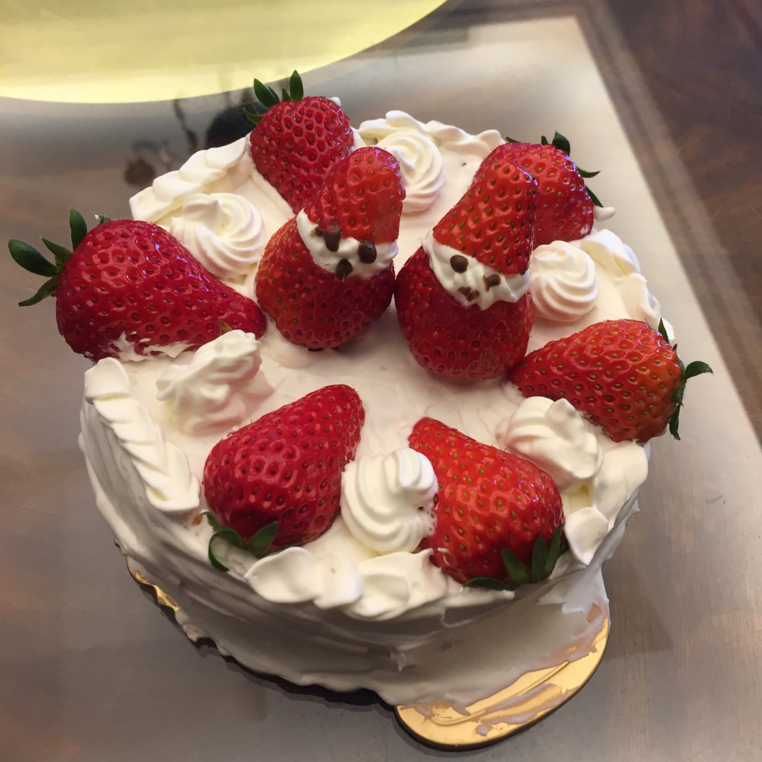 草莓圣诞雪人蛋糕