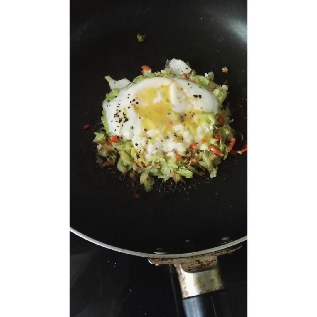 快手早餐料理-卷心菜烘蛋