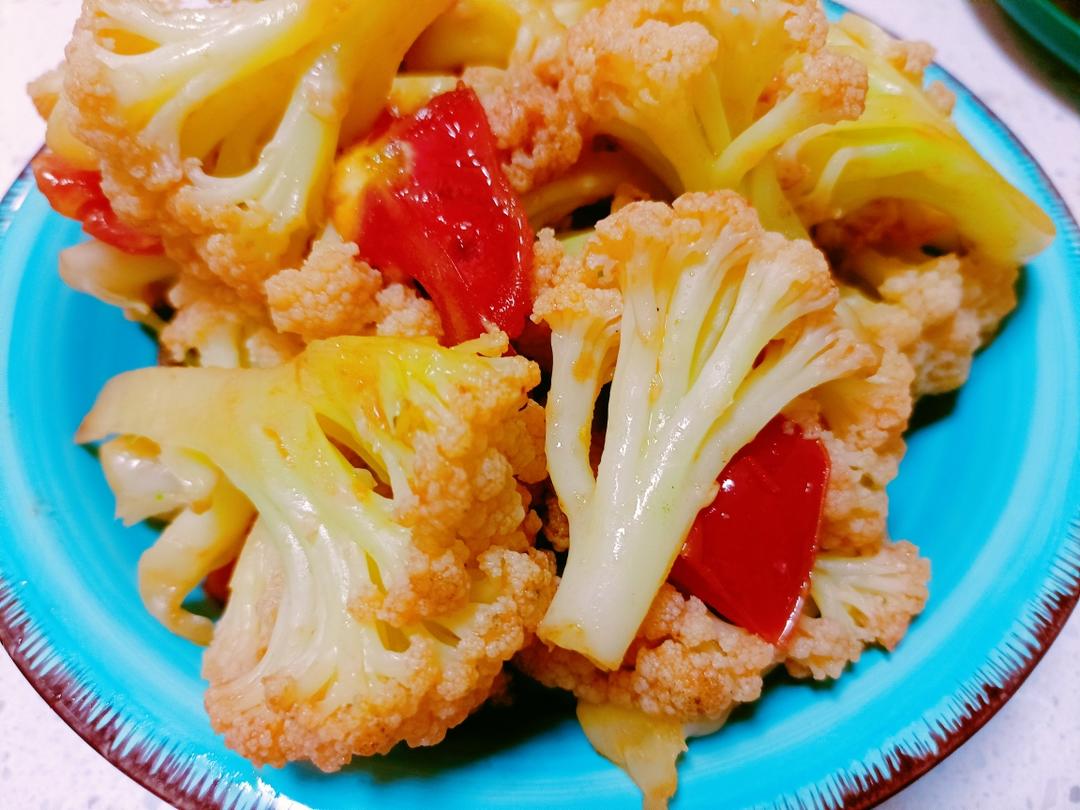 家常菜番茄炒花菜的做法