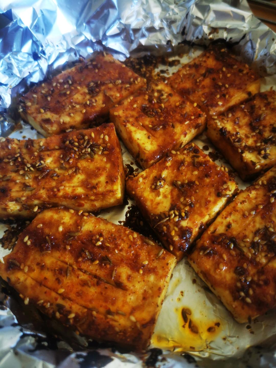 香辣孜然烤豆腐（烤箱版）