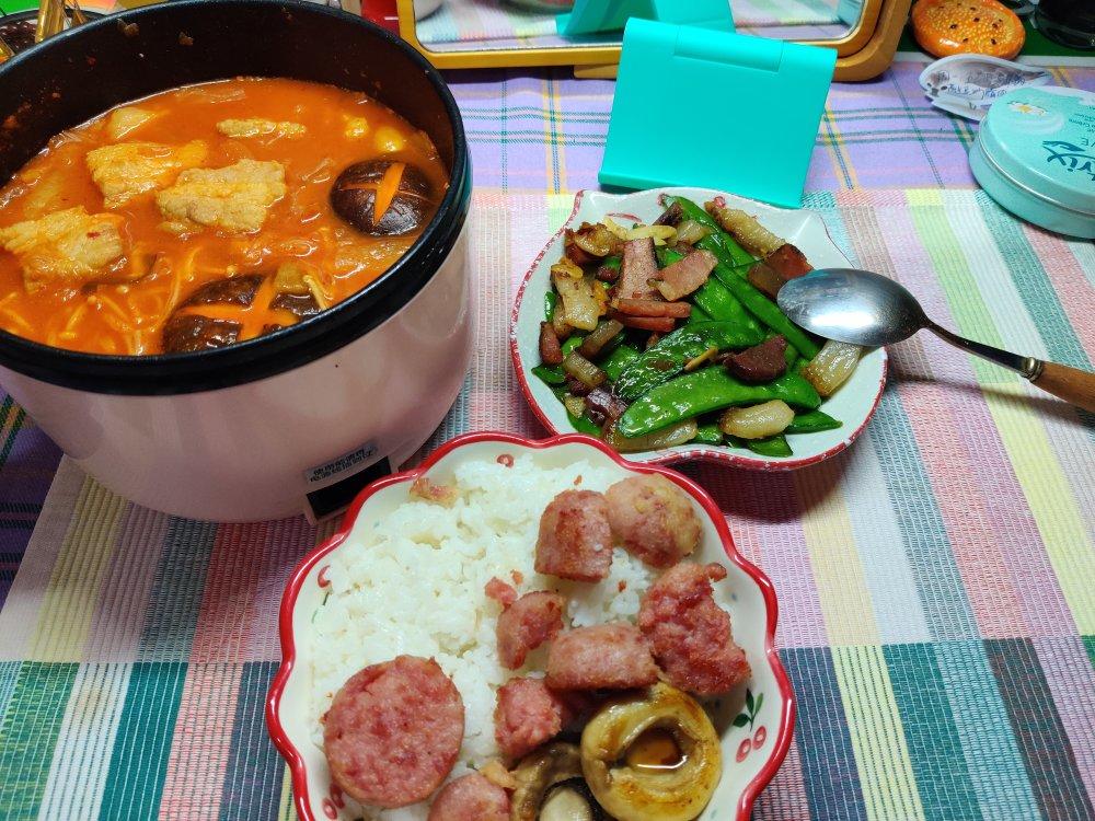 荷兰豆炒腊肉