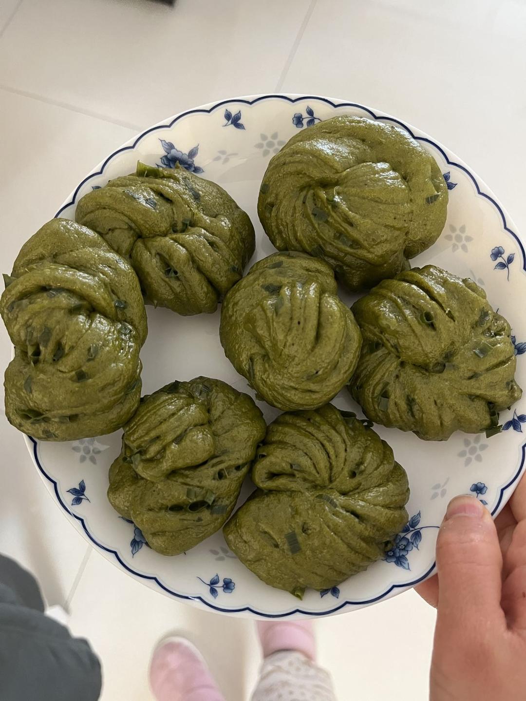 葱油花卷，一根筷子卷出漂亮的造型