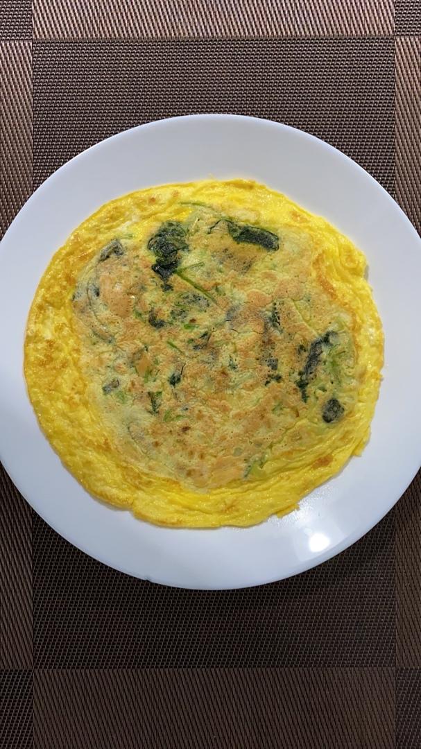 菠菜鸡蛋饼