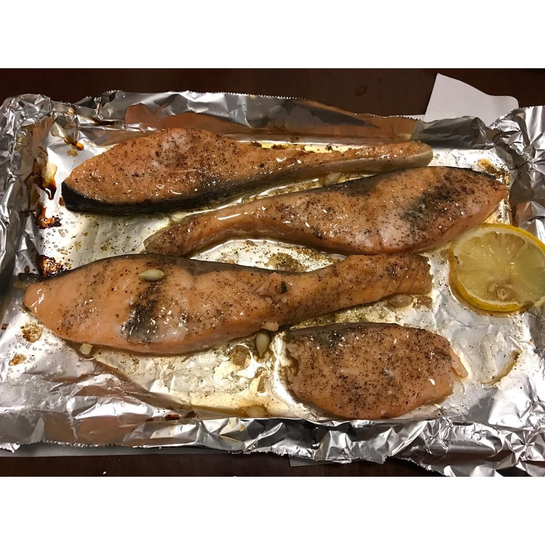 烤三文鱼 简单又好吃