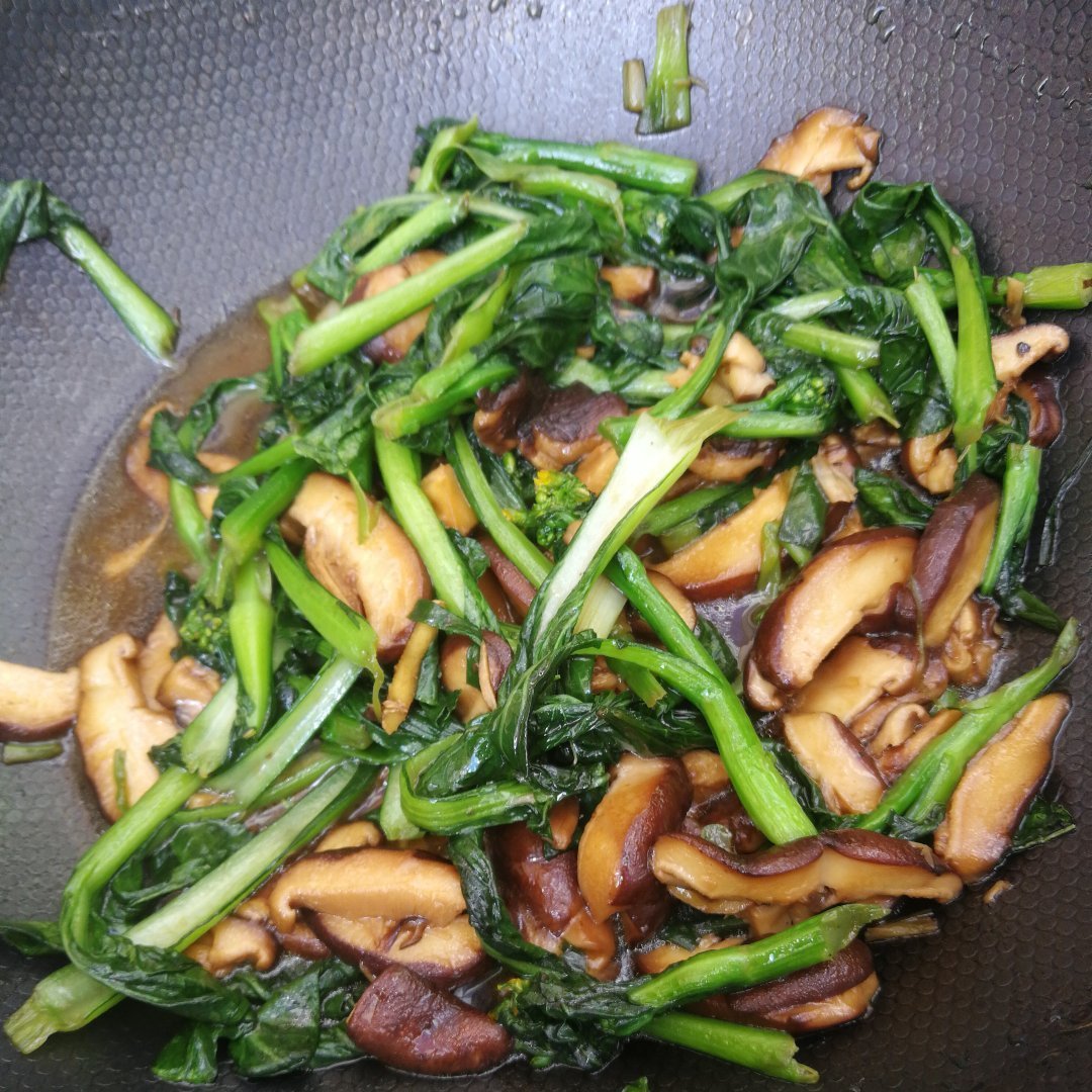 青菜烧香菇