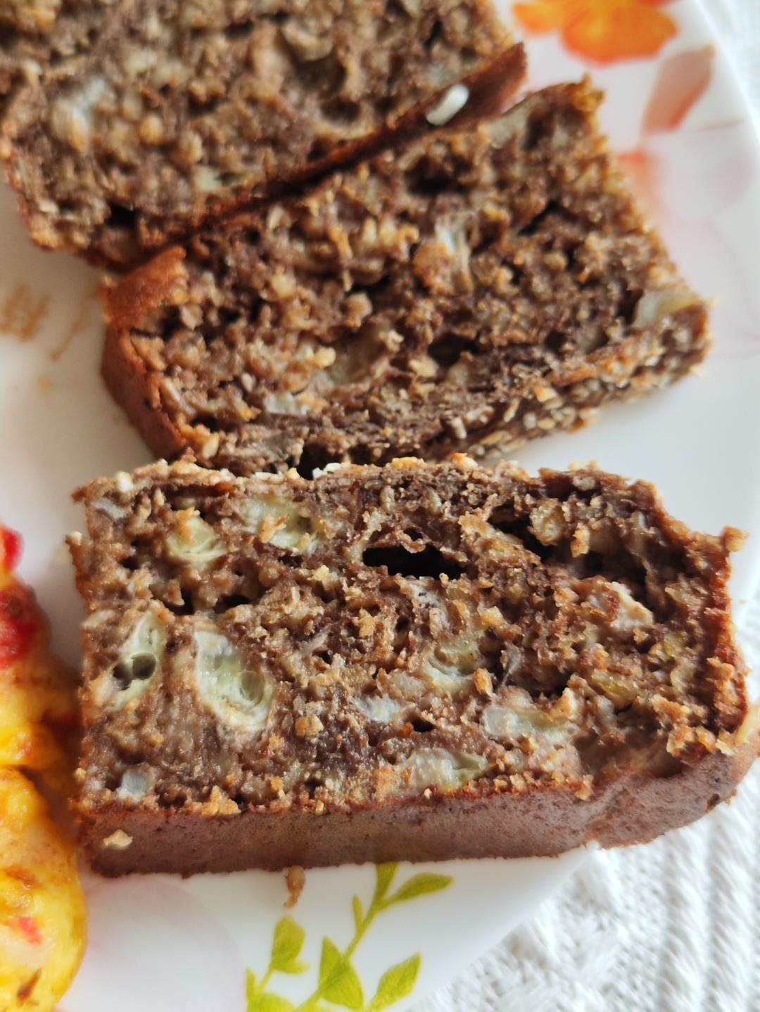 帕梅拉减脂❗️甜品🍰可可燕麦黑巧香蕉磅蛋糕