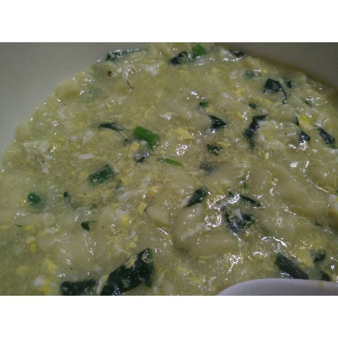 青菜鸡蛋面疙瘩汤