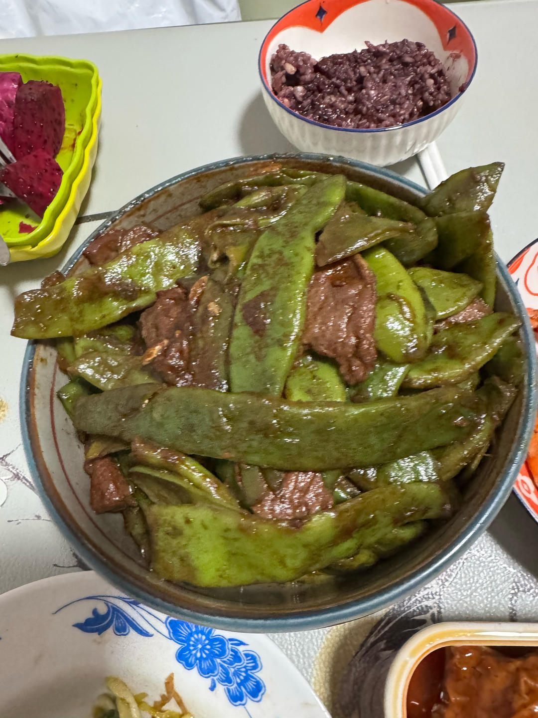 东北油豆角炖肉