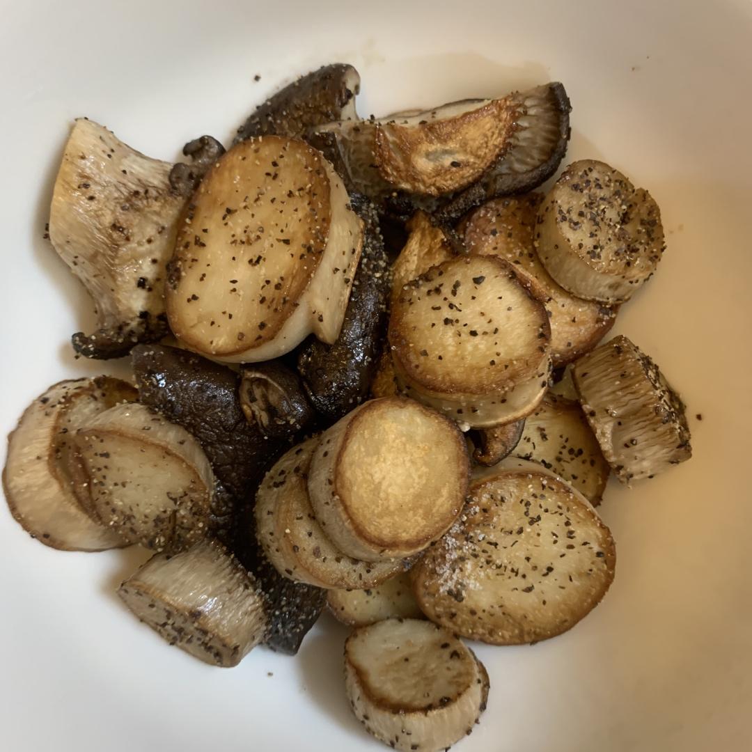 超简单又好吃的香煎王子菇
