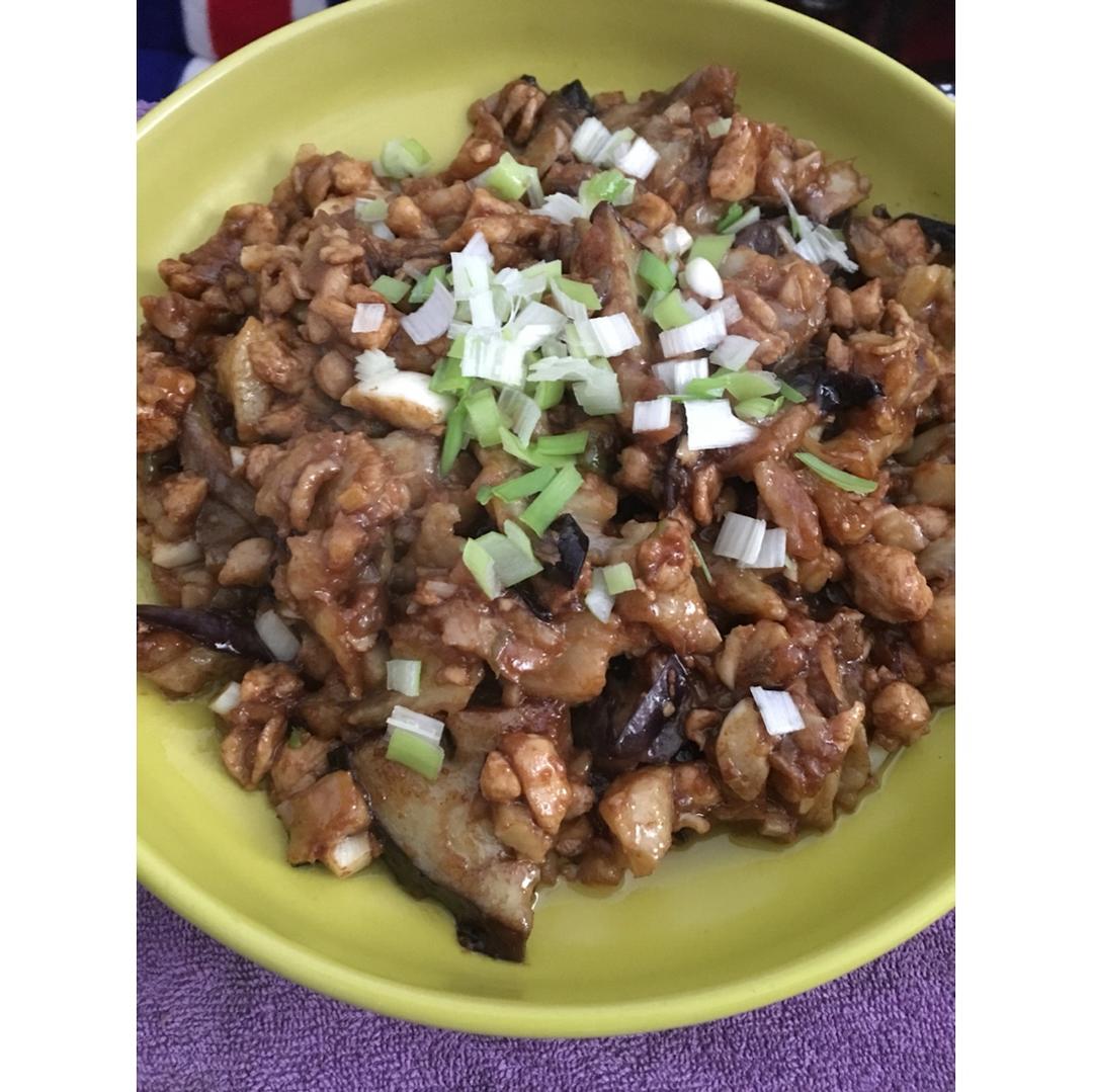 红烧肉沫茄子