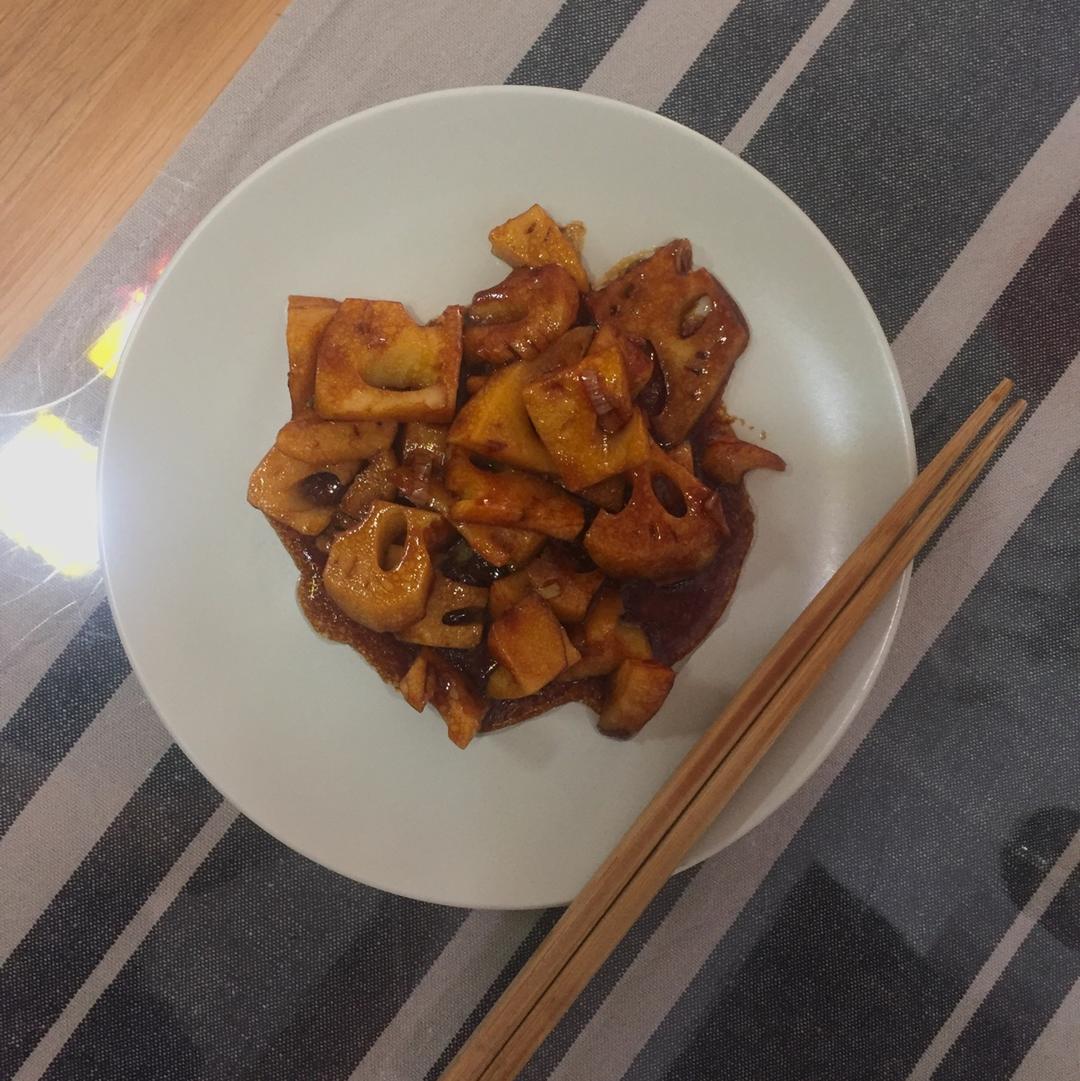 酸甜的开胃菜-  糖醋藕丁