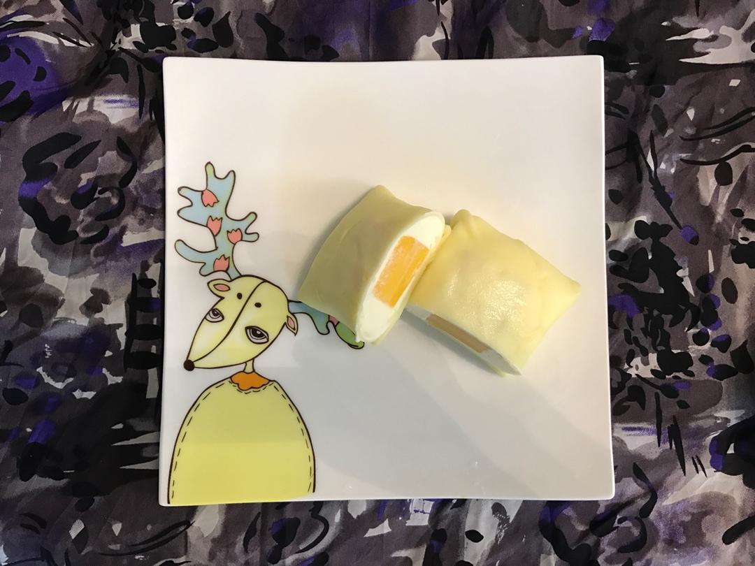 芒果班戟+港式奶茶