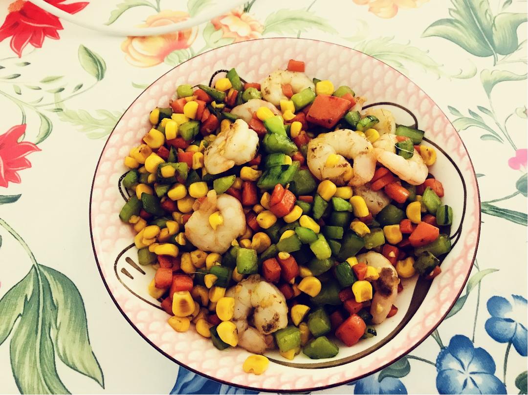 三色炒虾仁