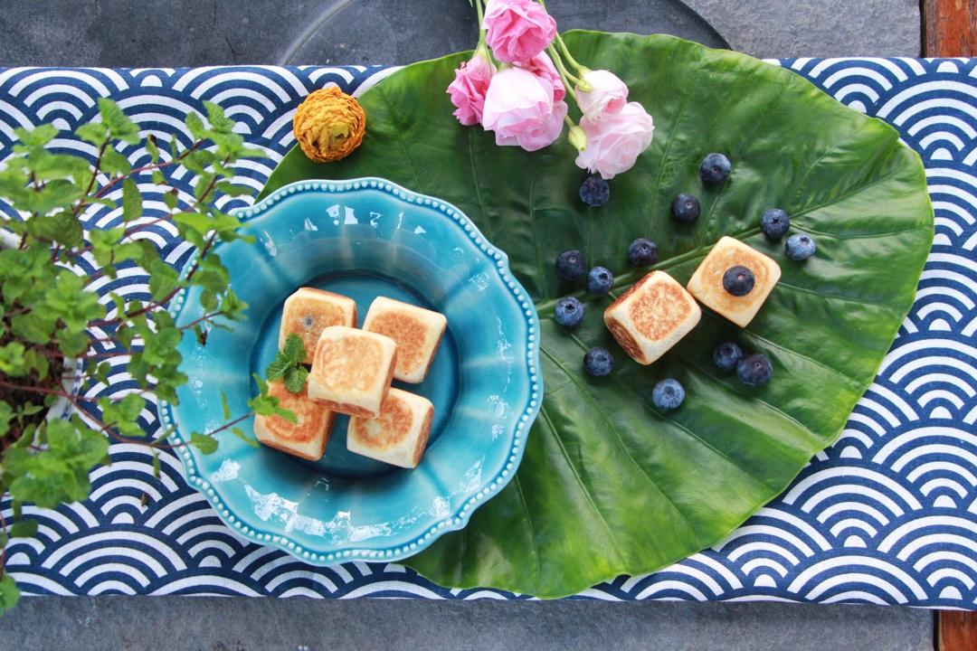 网红爆浆香芋紫薯仙豆糕，只需一口平底锅