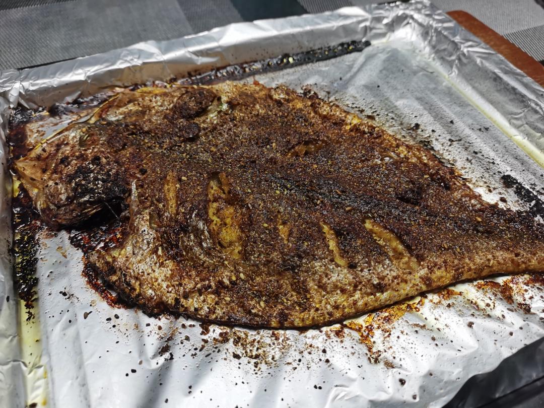 快手烧烤大黄鱼（椒盐孜然风味）