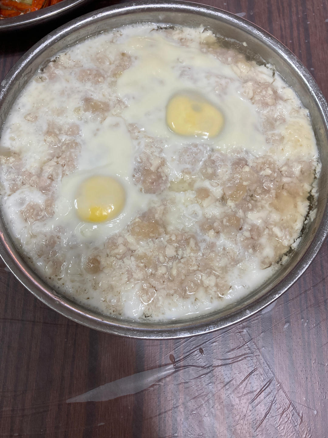 宝宝爱吃的嫩豆腐蒸肉饼