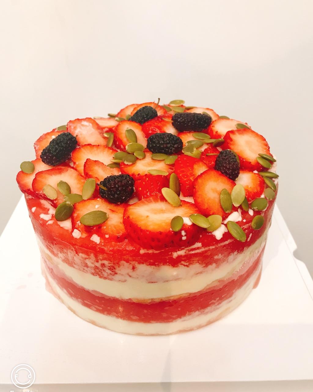 毛毛小木马做的澳洲网红西瓜蛋糕