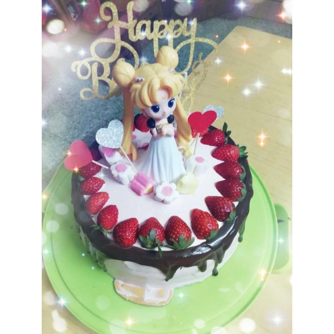 ╮sue做的巧克力淋面蛋糕