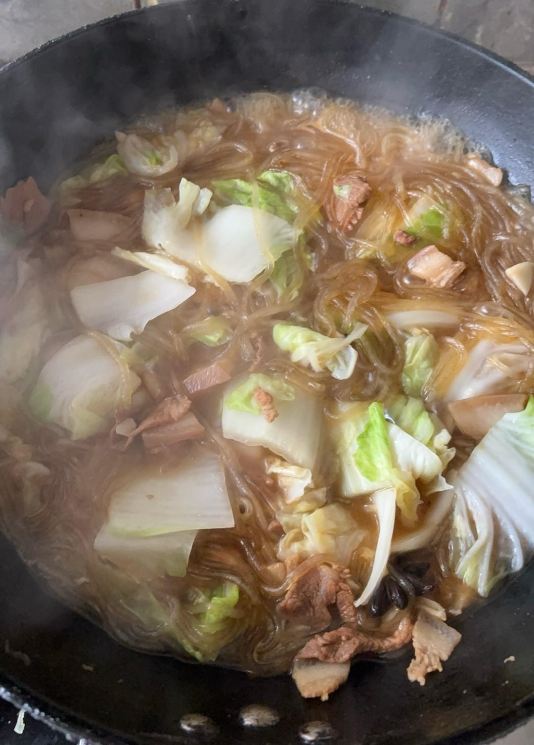 猪肉白菜炖粉条的做法