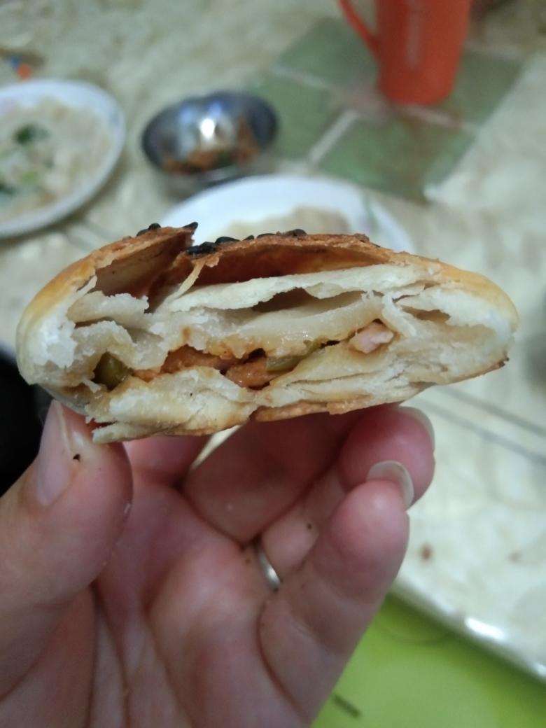 烤箱烤肉烧饼豆沙烧饼的做法 步骤16