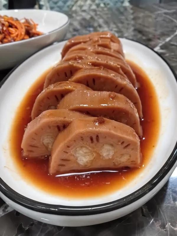 红糖桂花糯米藕