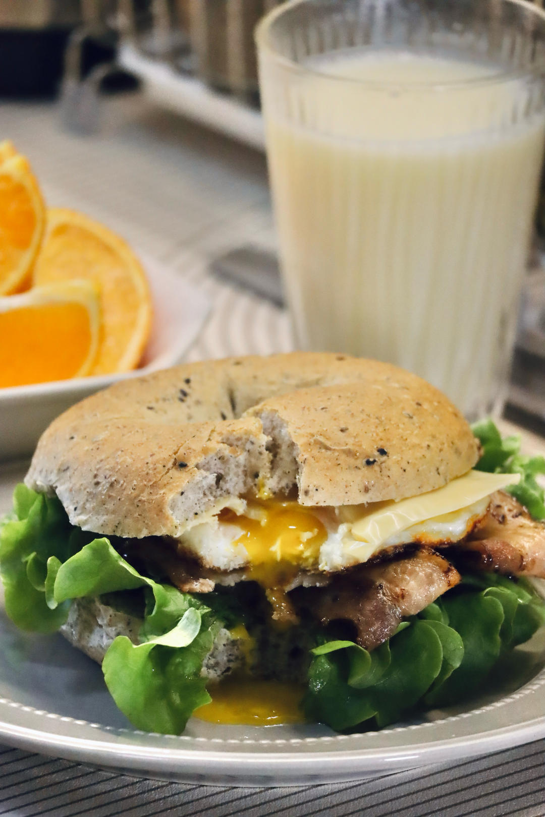 培根芝士贝果🥯