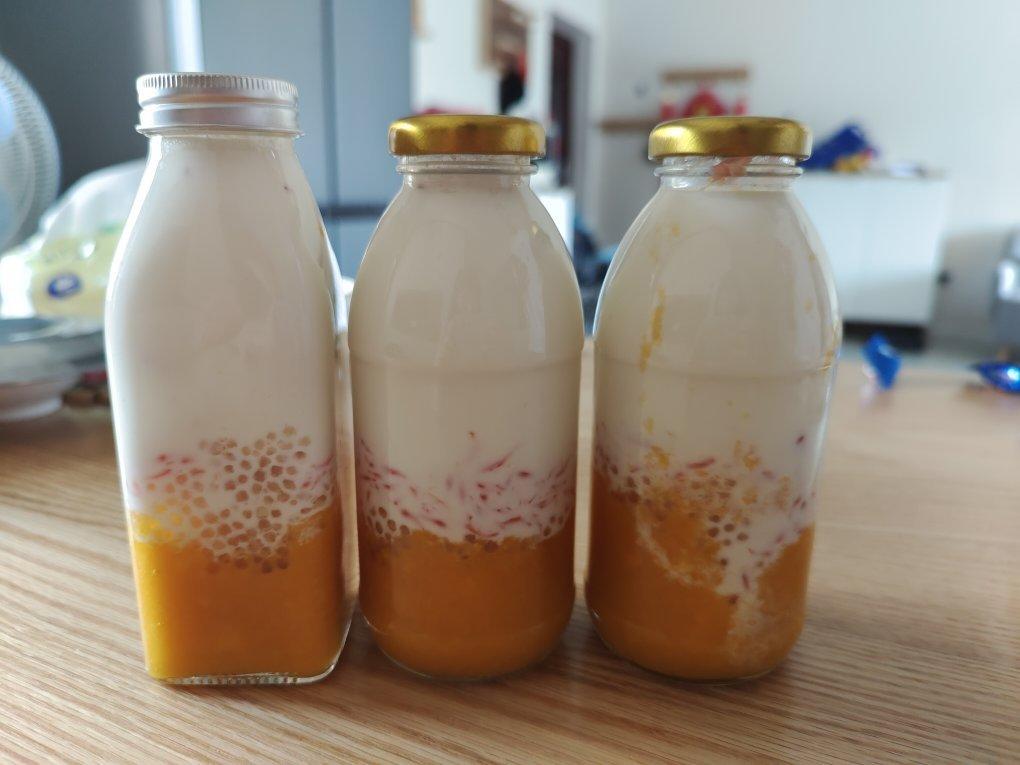 港式甜品——杨枝甘露(芒果西米露)附芒果花切法