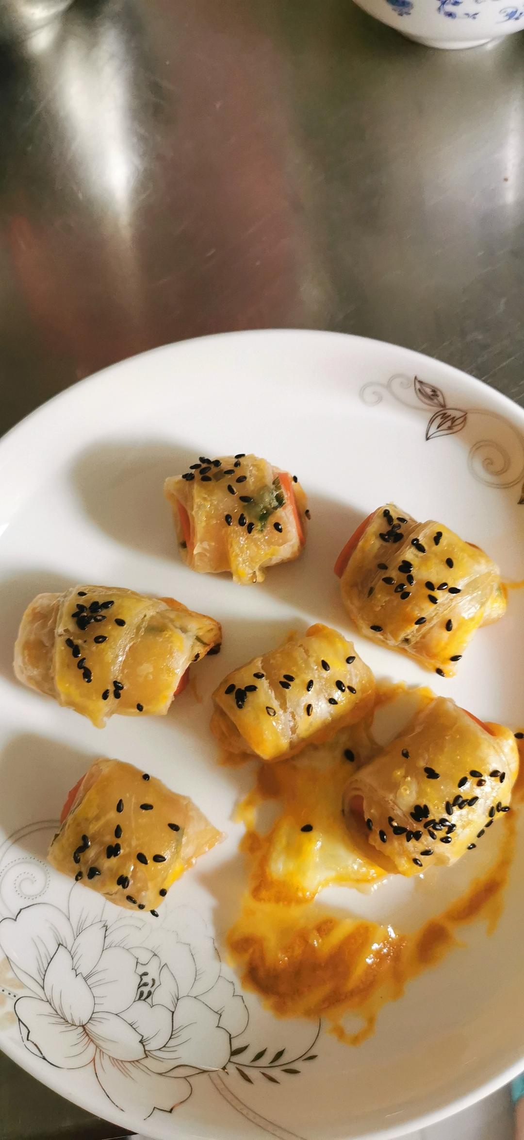 香肠可颂🥐（手抓饼版）
