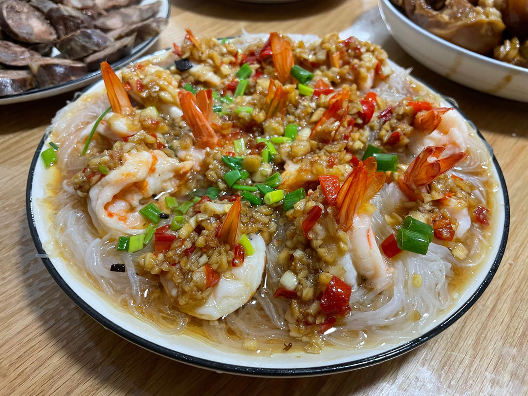蒜蓉粉丝虾，富贵团圆蒜蓉凤尾虾，小白也能轻松做