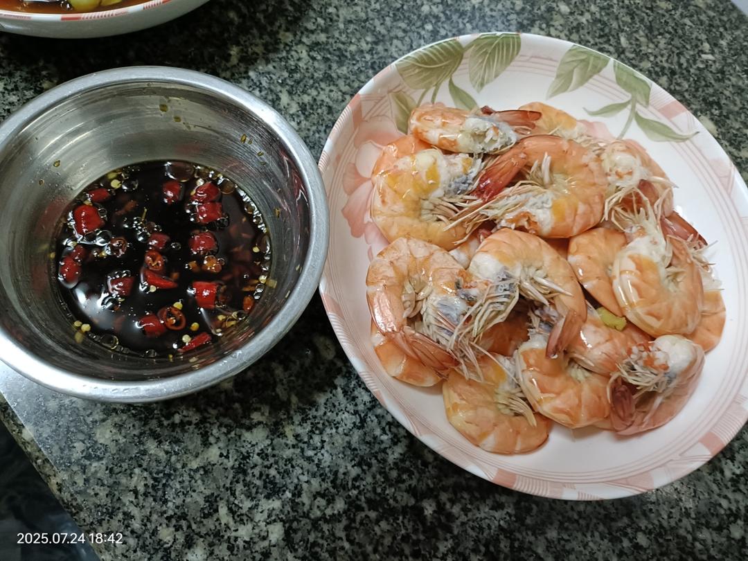 最简单的白灼虾（水煮）盐水基尾虾