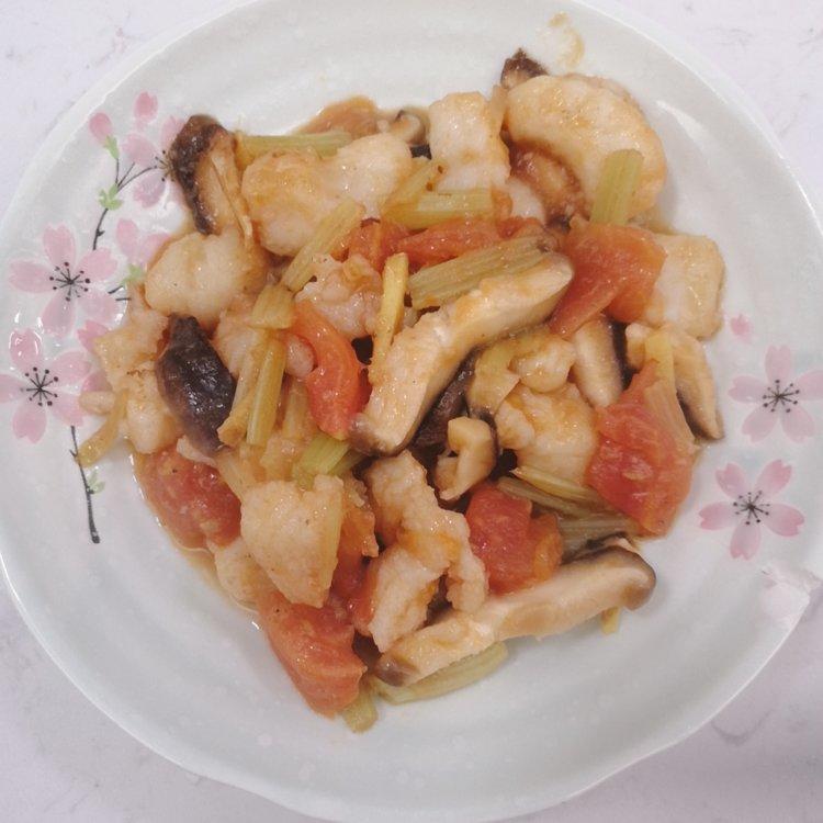 减脂餐/西芹番茄巴沙鱼