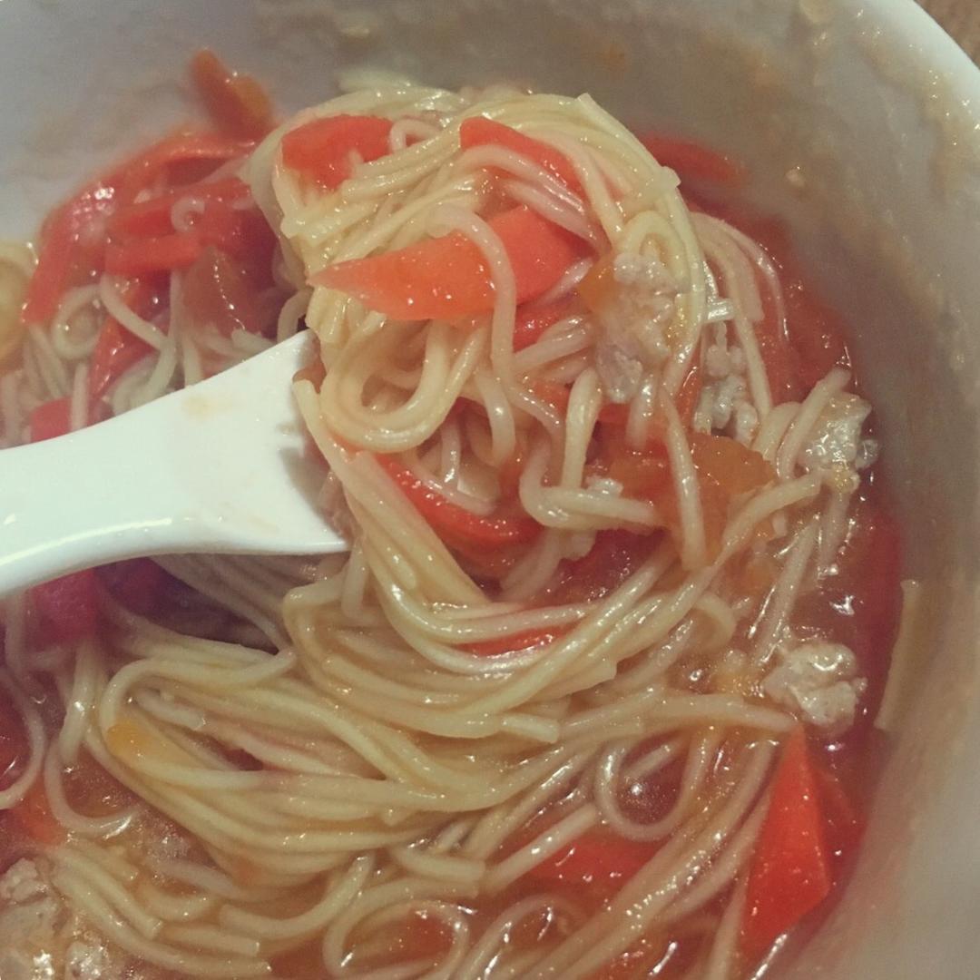 宝宝辅食 | 番茄胡萝卜鲜虾面