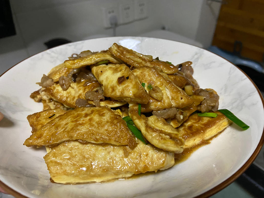 焖煎豆腐