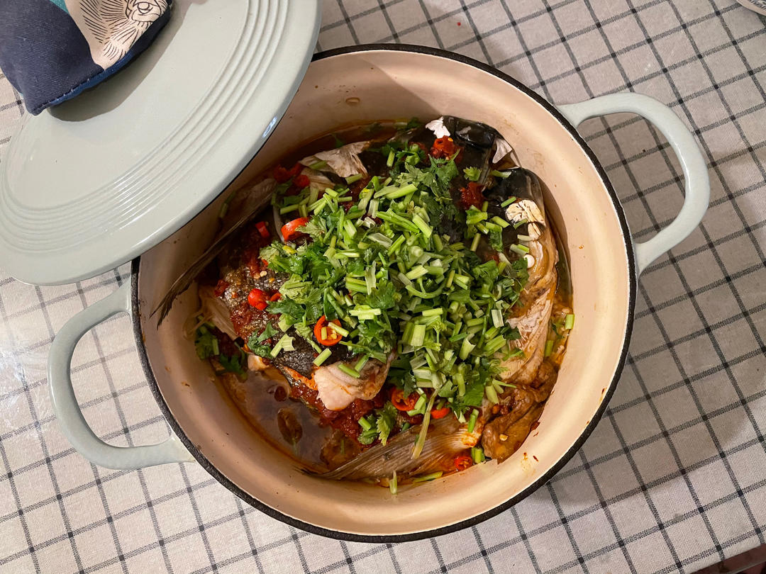 北鼎铸铁锅食谱｜剁椒鱼头