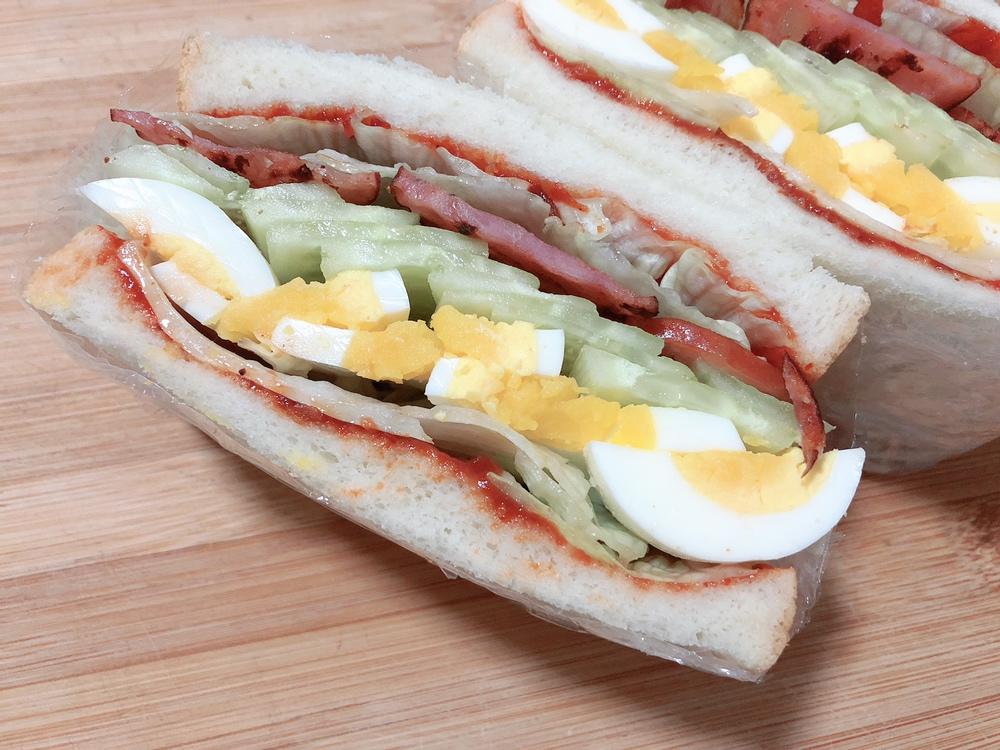 如何做超厚的沼三明治~详细tip！牛油果鸡蛋午餐肉三明治~