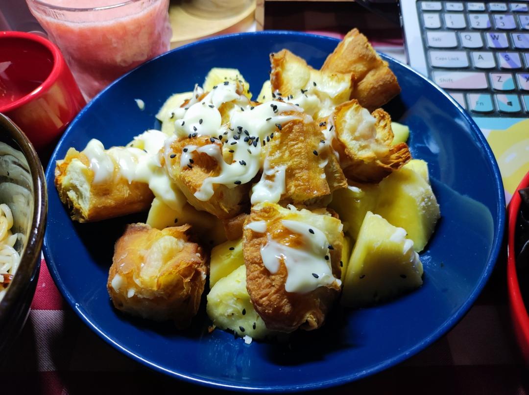 别有风味的菠萝油条虾
