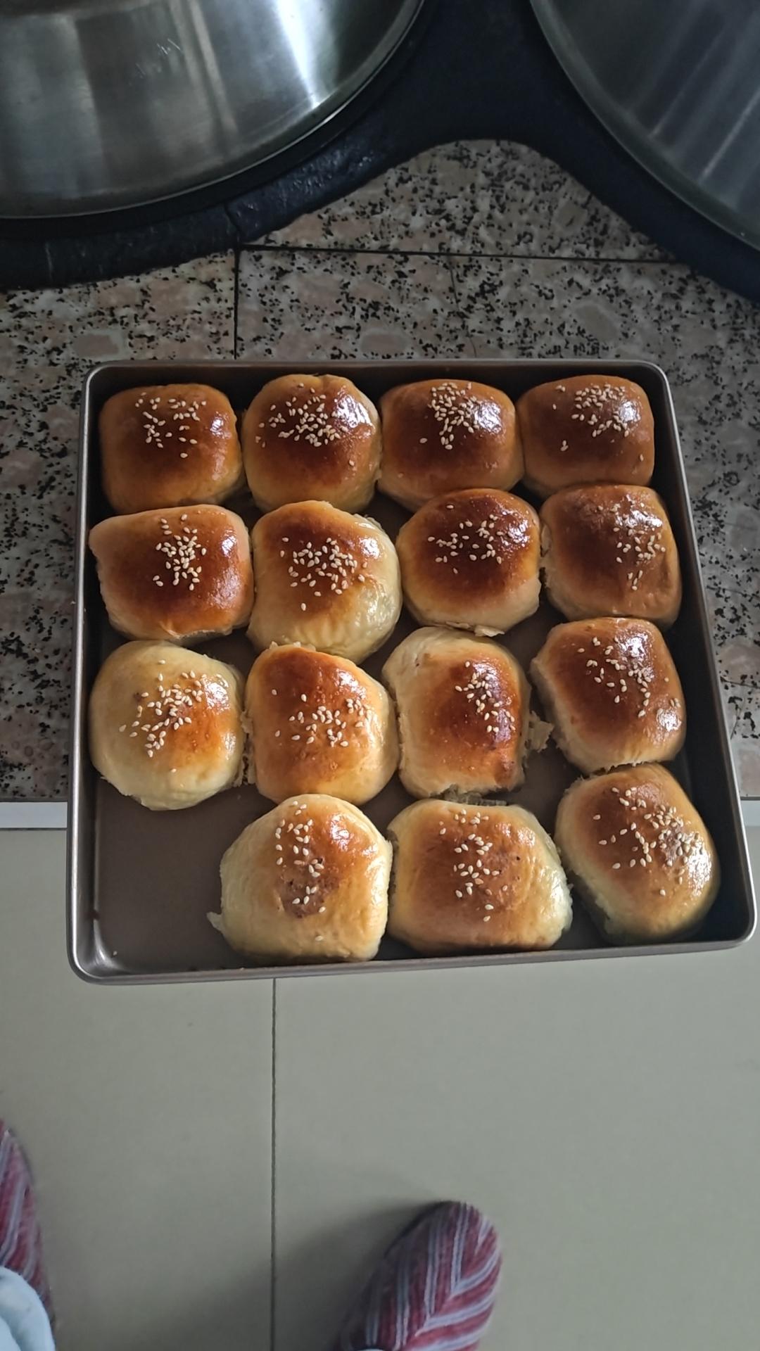 牛奶肉松小餐包（一次发酵）