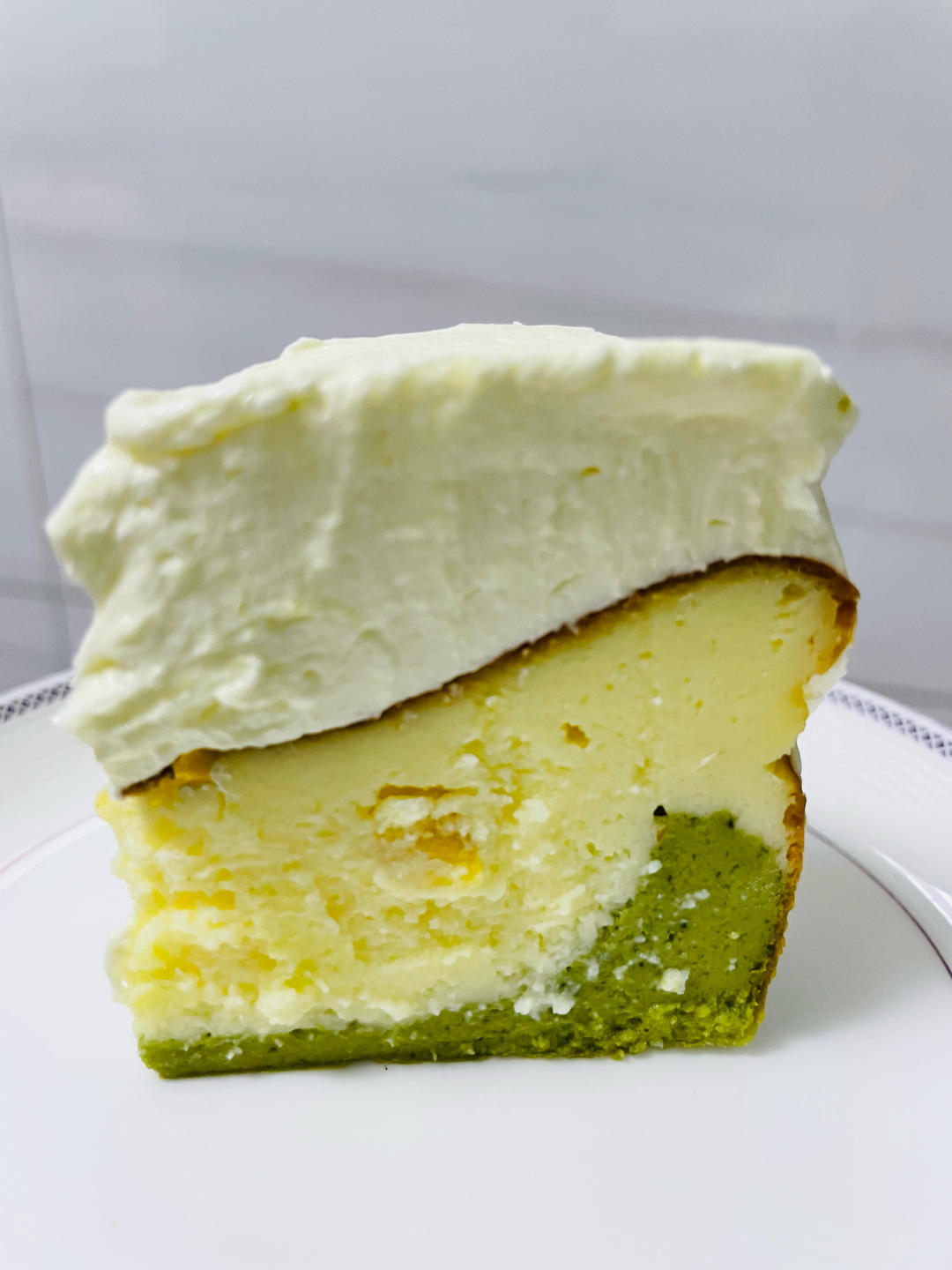 柚子抹茶巴斯克蛋糕🌿浅绿清新，柚香迷人～