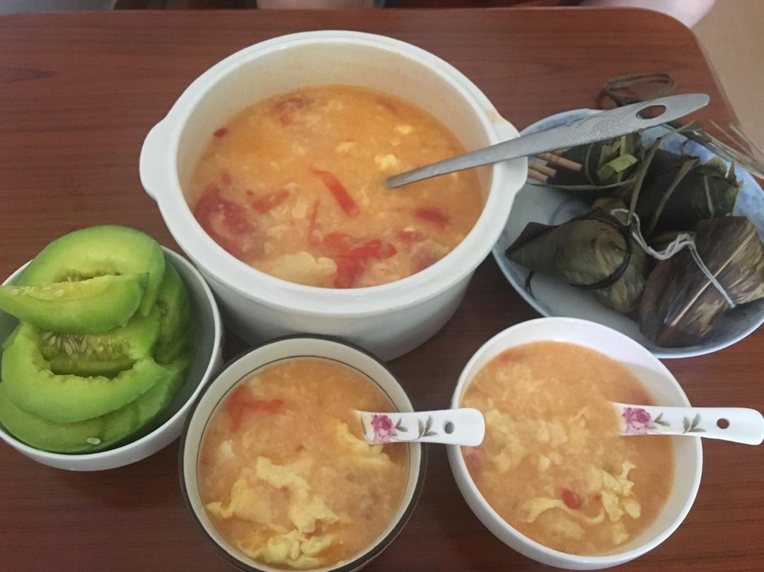 西红柿鸡蛋疙瘩汤