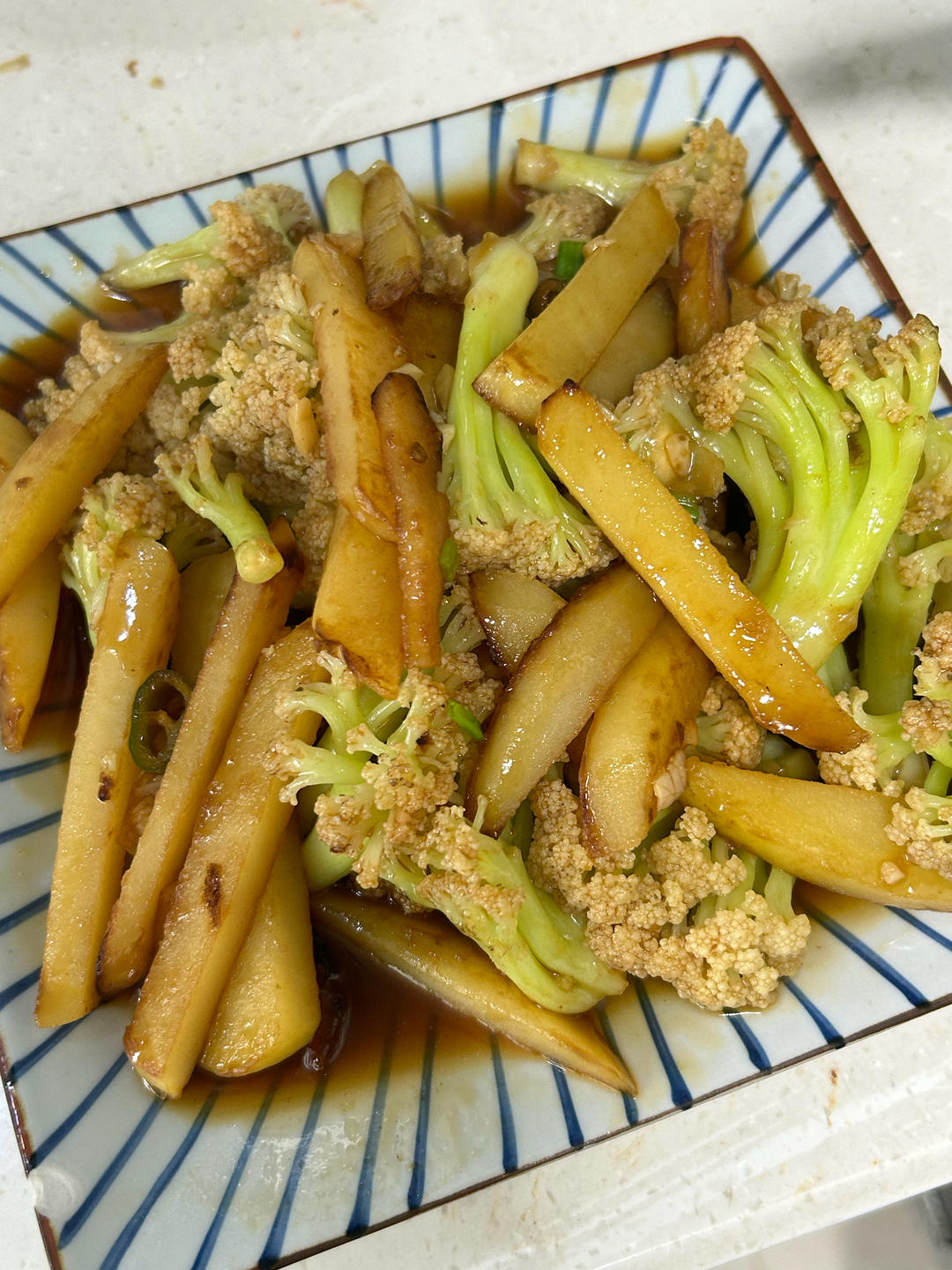 土豆烧花菜