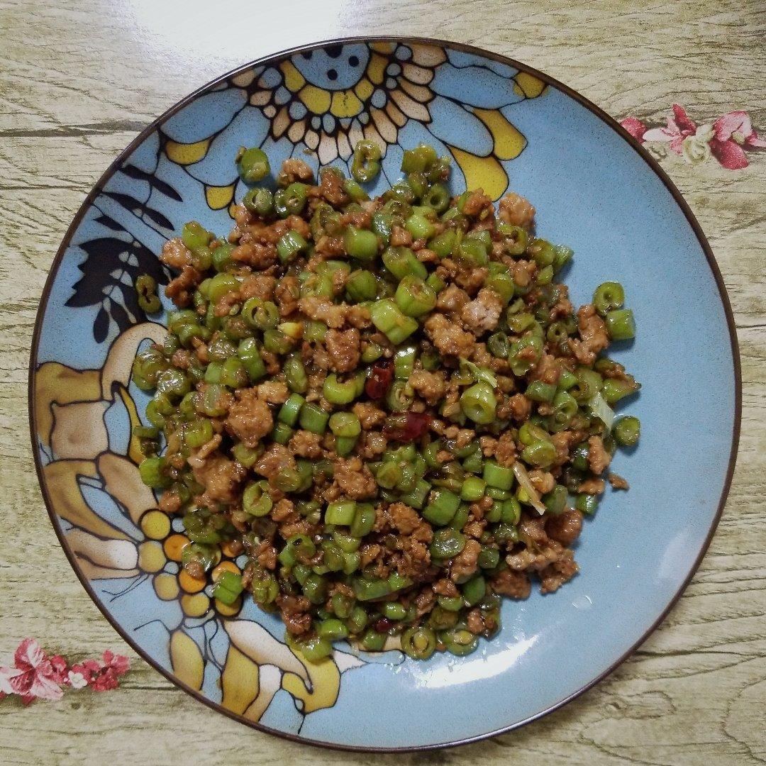 肉沫豆角下饭菜