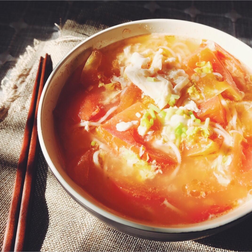 简单早饭西红柿鸡蛋挂面