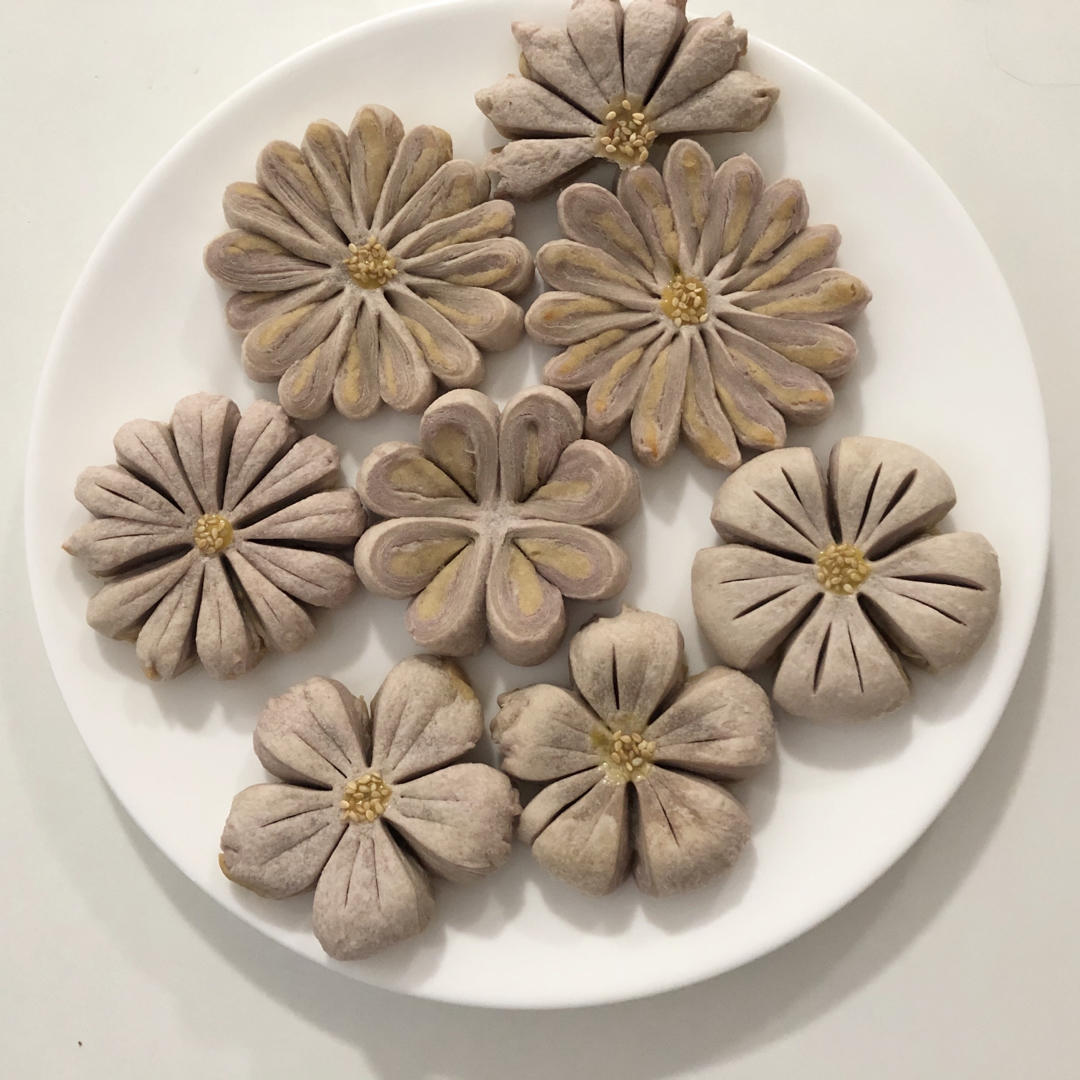 手残党版🌸桃花酥🍀四叶草酥菊花酥-不醒面 超简单
