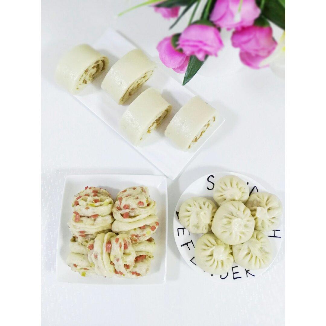 最好吃的火腿葱香花卷—附让葱不变黄的小窍门