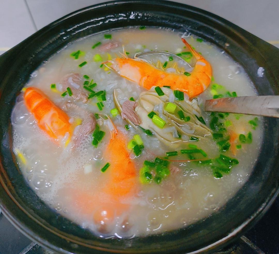 牛肉海鲜粥
