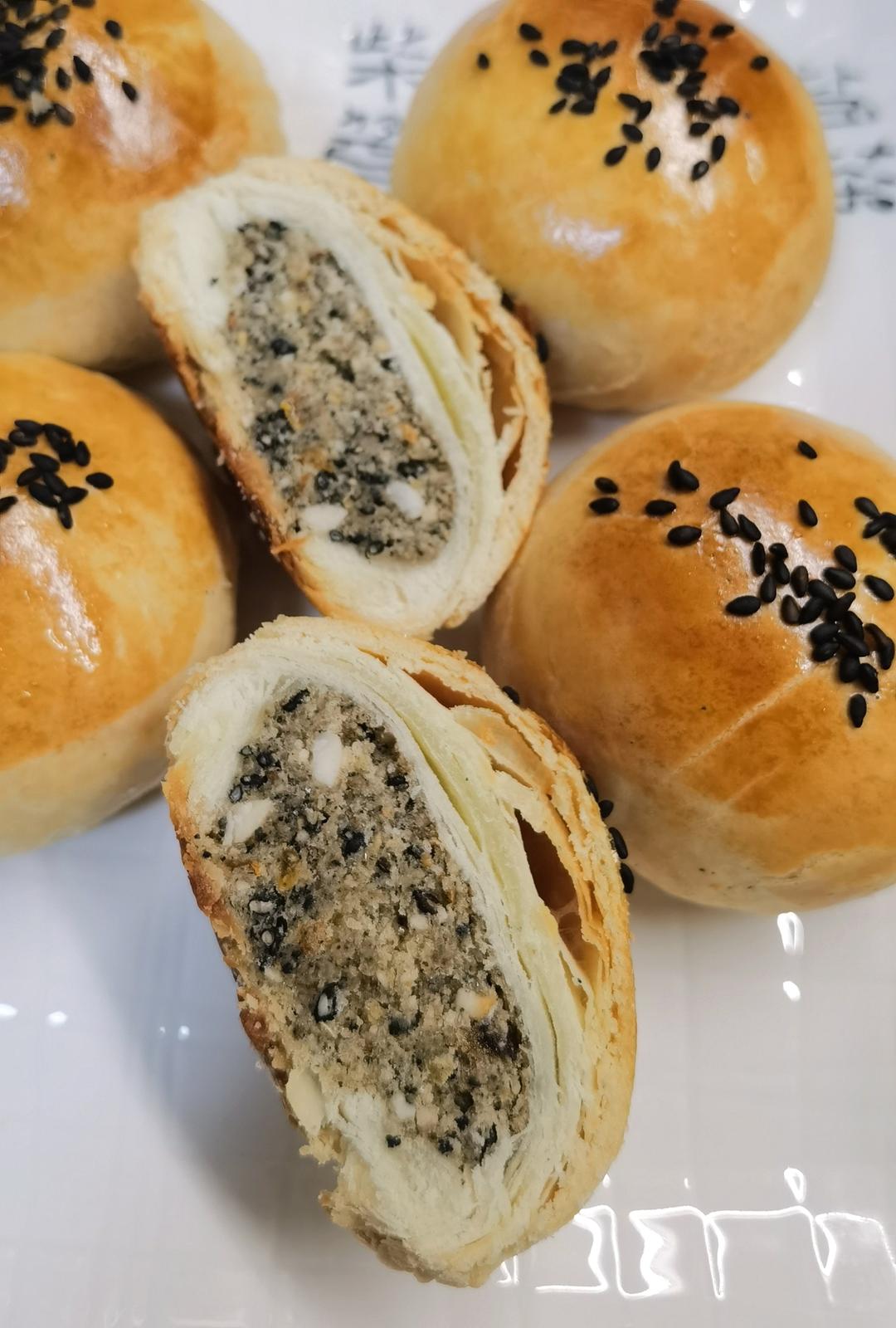 椒盐酥饼（自制椒盐芝麻馅）
